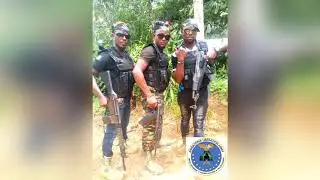 General Dieman of the ALA with some of his fighters on 1st October 2020