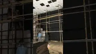 1200mm&times;600mm Wood Wool Acoustic Panel | Grid Ceiling In Auditorium | A.S. Interior #shorts #interior