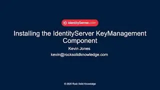 How to Setup the KeyManagement Component for IdentityServer4
