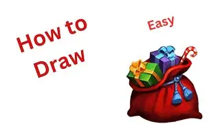 #183 How to Draw Santa's Bag of Gifts- Christmas Drawing