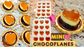 MINI Heart-Shaped Chocoflans 🩷🍫🍮