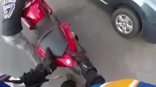 Как завести мотоцикл Yamaha R1 с помощью толкача