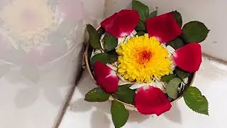 Simple and beautiful urli flower decorations | Easy urli decorations for beginners 