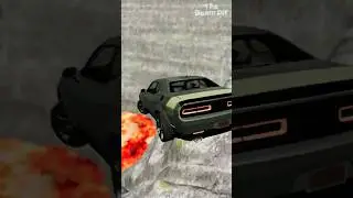 💣 Adrenaline Rush: Dodge Challenger Jumps into the Fiery Abyss! #beamngdrive #crashdrive