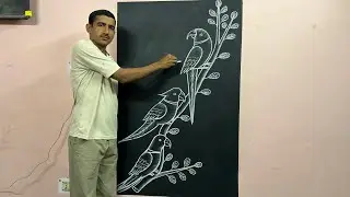 Parrots drawing tutorial || parrot art ||🦜👌 #parrotart #parrotdraw #artists #viralvideo 