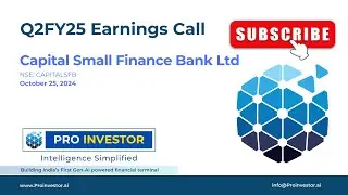 Capital Small Finance Ltd. Q2FY25 #earningscall #capitalsfb