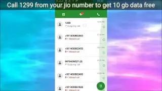 Call 1299 from your Jio number to get 10 GB data free