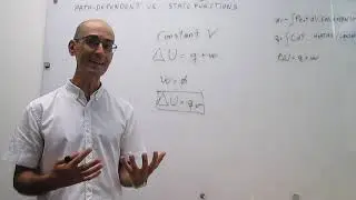 The first law at constant volume: path-dependent vs state functions