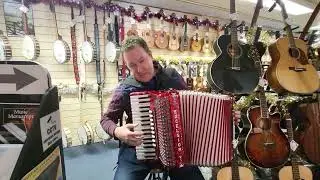 Mark playing an Excelsior 4 Voice 72 Bass Accordion @ Hobgoblin Music Birmingham