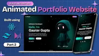 Animated Portfolio website using React JS, Tailwind CSS and Framer Motion | Part 2 | in Hindi |