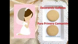 Decorando Galletas con Fondant para Primera Comunión Niña #primeracomunión #galletas