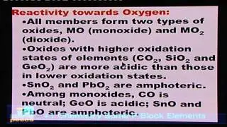 PEECS Plus One Chemistry Some P Block Elements