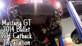 Mustang GT 2014 bulletperf Catback installation timelapse.