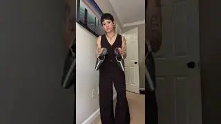 non-binary wedding guest outfit
