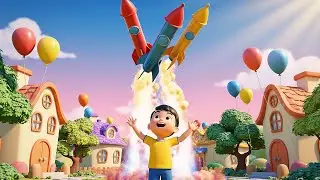 Three Little Toy Rockets Zoom Zoom Zoom | Nursery Rhymes for Kids & Baby Songs