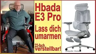 Ergonomischer B&uuml;rostuhl E3 Pro - Test 2025 - Bequem & gesund Sitzen im Homeoffice, beim Gaming Hbada