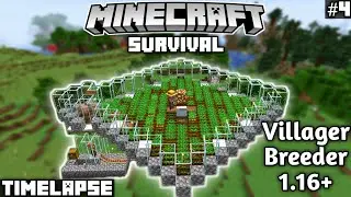 Minecraft Survival 1.16+ - Easy Villager Breeder/Farm | Episode 4 (FazyCraft)