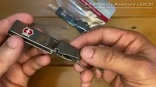 Victorinox Chaveiro Multiclip em Aço Inoxidável c/ mosquetão REF.4.1858