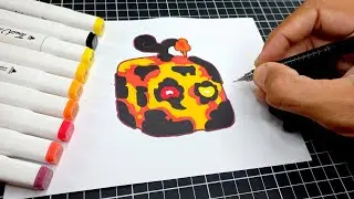 como DESENHAR o MAGMA de BLOX FRUITS - HOW TO DRAW MAGMA BLOX FRUITS
