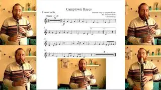 Camptown Races | CLARTET ALONG | clarinet solo and clarinet quartet with sheet music
