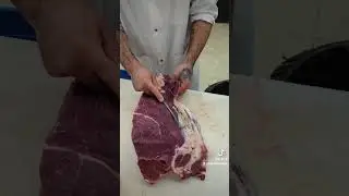 How to trim boneless beef #butcher #meatlover #knifeskills #howto #prepare