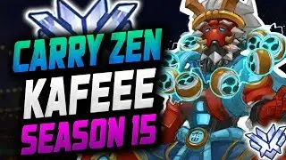 KAFEEE CARRY ZEN! TOP 500 ZENYATTA GAMEPLAY [ OVERWATCH SEASON 15 ]