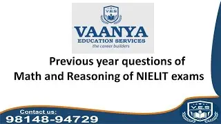 Previous year  questions of NIELIT SCIENTIST B exams