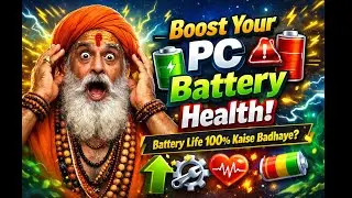 PC Battery Health Kaise Improve Kare 🔋 | Laptop Battery Life 2x Kaise Badhaye | #viral #pc #tips  😱