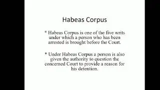Habeas Corpus basic meaning