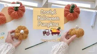 Crochet Halloween Pumpkins / How to crochet a pumpkin / Crochet tutorial 🎃 Ruyarn crochet