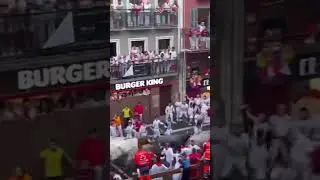 Running with the Bulls in Pamplona &ndash; San Ferm&iacute;n Festival 2025  INSANE Bull Run Footage!