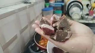 #cooking # masala Beef liver and heart with tomato and onion.#delicous #