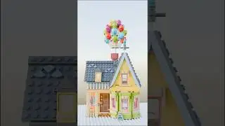 LEGO Disney Up House Animated Speed Build | LEGO 43217 Disney Up House | Blender 3D Animation