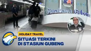 Penumpang Kereta di Stasiun Gubeng Meningkat - [Holiday Travel]