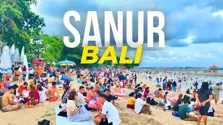 SANUR • Sanur Beach Coastal Walk: Exploring During the Busy Weekend • INDONESIA 🇮🇩