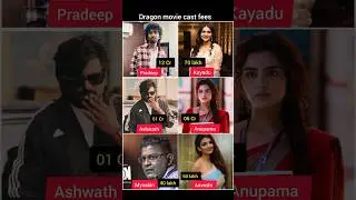 Dragon movie cast fees Part 1#dragonmovie #skc20 #movieupdate #pradeepranganathan #anupama
