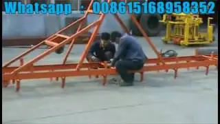 QT4 24 concrete block machine install video, brick machine assemble video