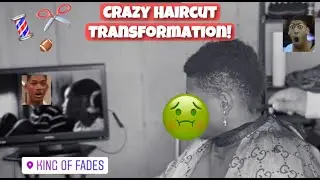 ❗️🔥❗️Crazy haircut transformation on college football player | King Of Fades