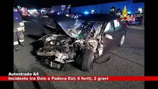# Autostrada A4: incidente tra Dolo e Padova Est, 6 feriti, 2 gravi 20.05.2021