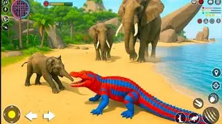 Crocodile Family Fun Simulator : Crocodile Attack Simulator Games - Androidgameplay