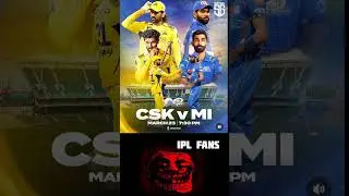 23rd March Clasico match #mivscsk #cricket #cricketteam #ipl #teamindia #kkrvsgt