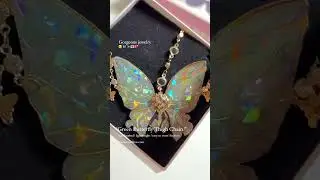 Green Fairy Butterfly Thigh Chain #legchain #butterflyart #jewelry
