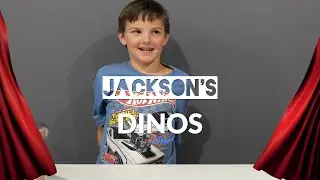 Jackson shares some of his dinosaur collection