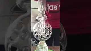 18 inch Diamond Glass Matrix to Swiss Perc with Hoss Glass Carbon Filter and Clear Sovereignty Slide