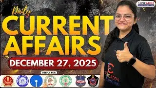27 Dec 2025 CA Today 🔥 | One Video = Maximum Marks 📈 | All Competitive Exams