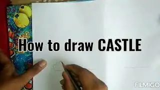 How to draw castle Easy Step by step drawing Part 1