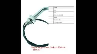 Right Angle Float Switch 500mA - HFS30