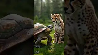 🐆😂 &ldquo;चीता जो शेर बनना चाहता था  एक मजेदार जंगल कहानी!&rdquo;#ai​ #jbaieditor​ #youtuber #short​ #trending​