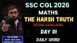 FACE THE HARSH TRUTH 🎯 SSC CGL 2026 Maths High-Level Drill (Day 01) 💯
