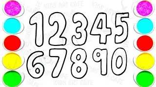 How to draw numbers Drawing | Satisfying Colouring | Easy & Beautiful Art for Beginners